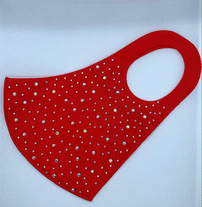 Red Rhinestone Mask