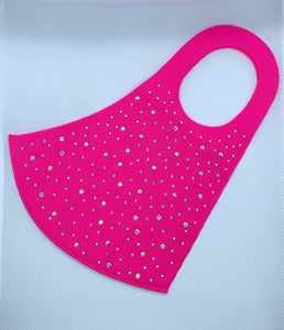 Pink Rhinestone Mask